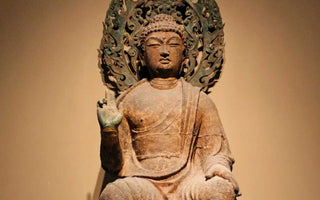 The Timeless Beauty: Tang Dynasty Stone Buddha with Backrest