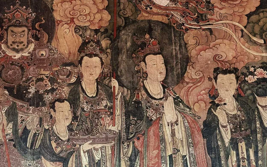 Brushstrokes of Tranquility: Chinese Buddha Artistry