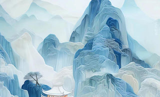 Serene shanshui Landscape Art: Reflecting Inner Peace