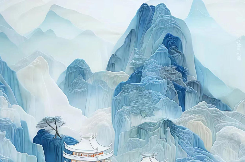 Serene shanshui Landscape Art: Reflecting Inner Peace