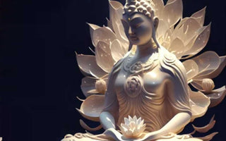 Ancient Artistry: The Lotus Sculpture Buddha Statue Unveiled