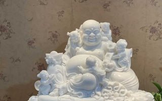 The Carving Mastery: Craftsmanship of White Jade Marble Buddha Statues