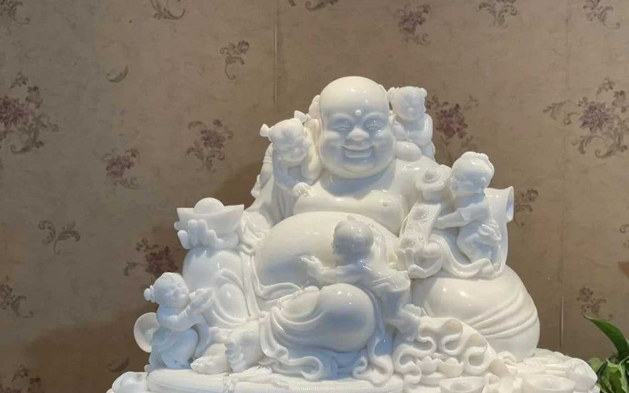 The Carving Mastery: Craftsmanship of White Jade Marble Buddha Statues