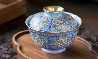 Artistic Reflections: Contemplating Art through Enamel Ceramic Tea Ware