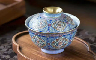 Artistic Reflections: Contemplating Art through Enamel Ceramic Tea Ware