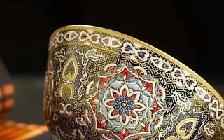 Preserving Cultural Heritage: Enamel Paint in Gold on a Dunhuang Tea Cup