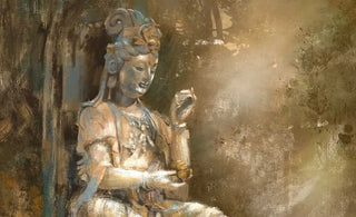 The Timeless Beauty: Guanyin Statue Painted Wood Phoebe Zhennan Revealed