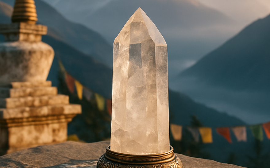 🌕 When the Snow Melts in the Soul: Easter Rituals and the Tibetan Light of White Crystal