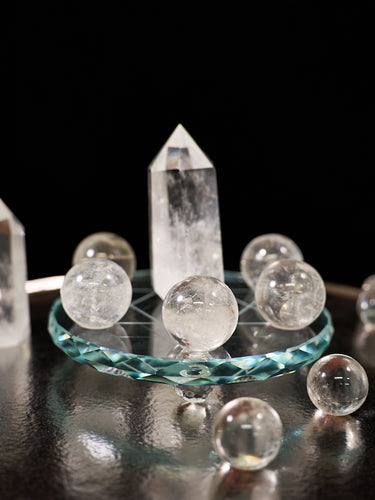 Purifying Energy Clear Quartz Crystal Grid Set