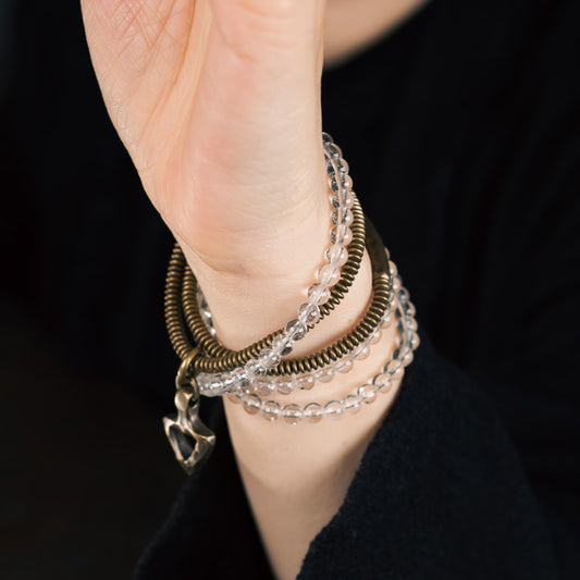 Multi-Layer Clear Quartz Bracelet – Harmony & Strength