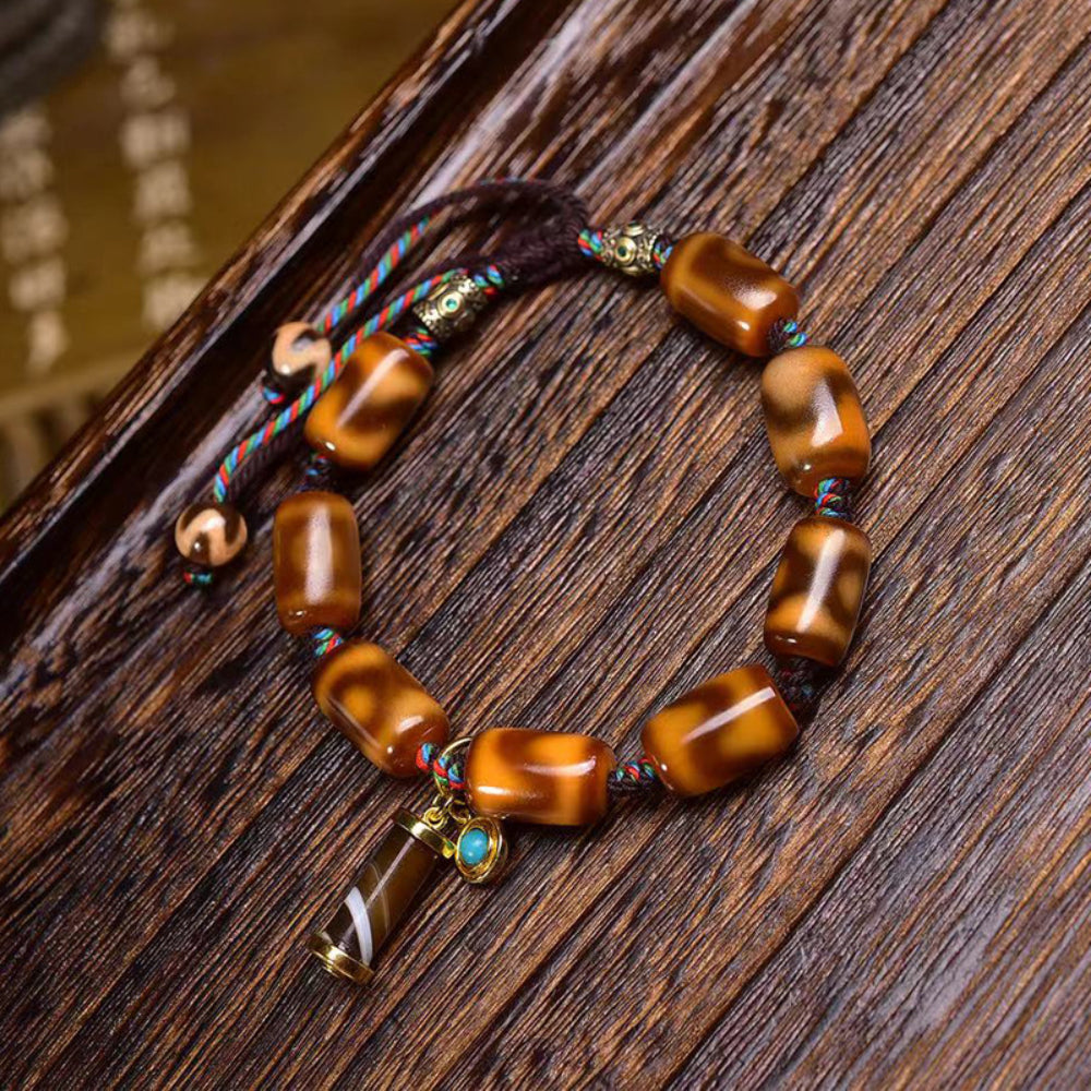 Guardian Dzi Agate Bracelet