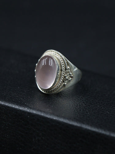 Eternal Grace Rose Quartz Sterling Silver Ring