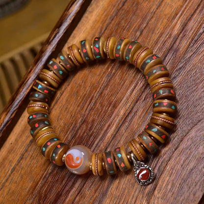 Guardian Spirit Yak Bone Agate Bracelet