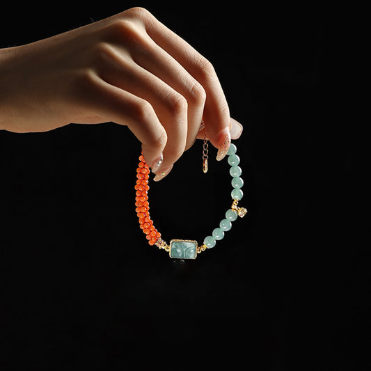 Jade Serenity and Fortune Bracelet