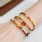 Garnet and Amber Prosperity Bracelet