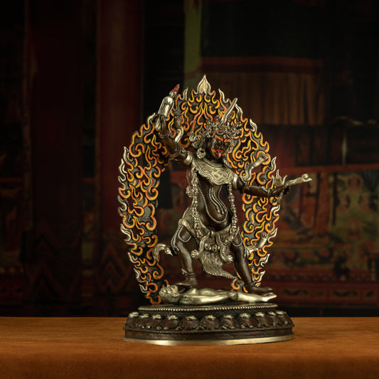 Fierce Protector Goddess Bronze Statue