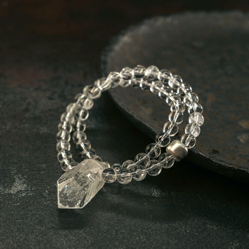 Crystal Harmony Bracelet - White Quartz & Silver