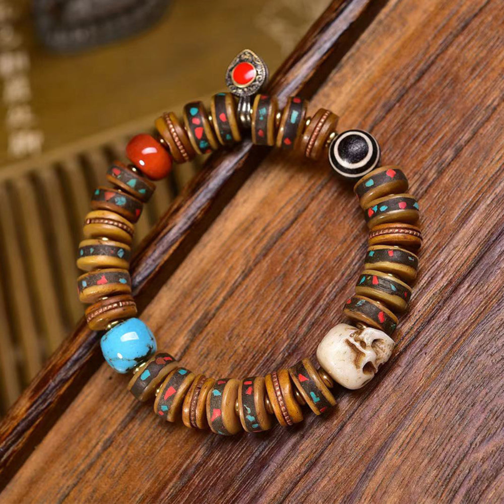 Guardian Spirit Yak Bone Agate Bracelet