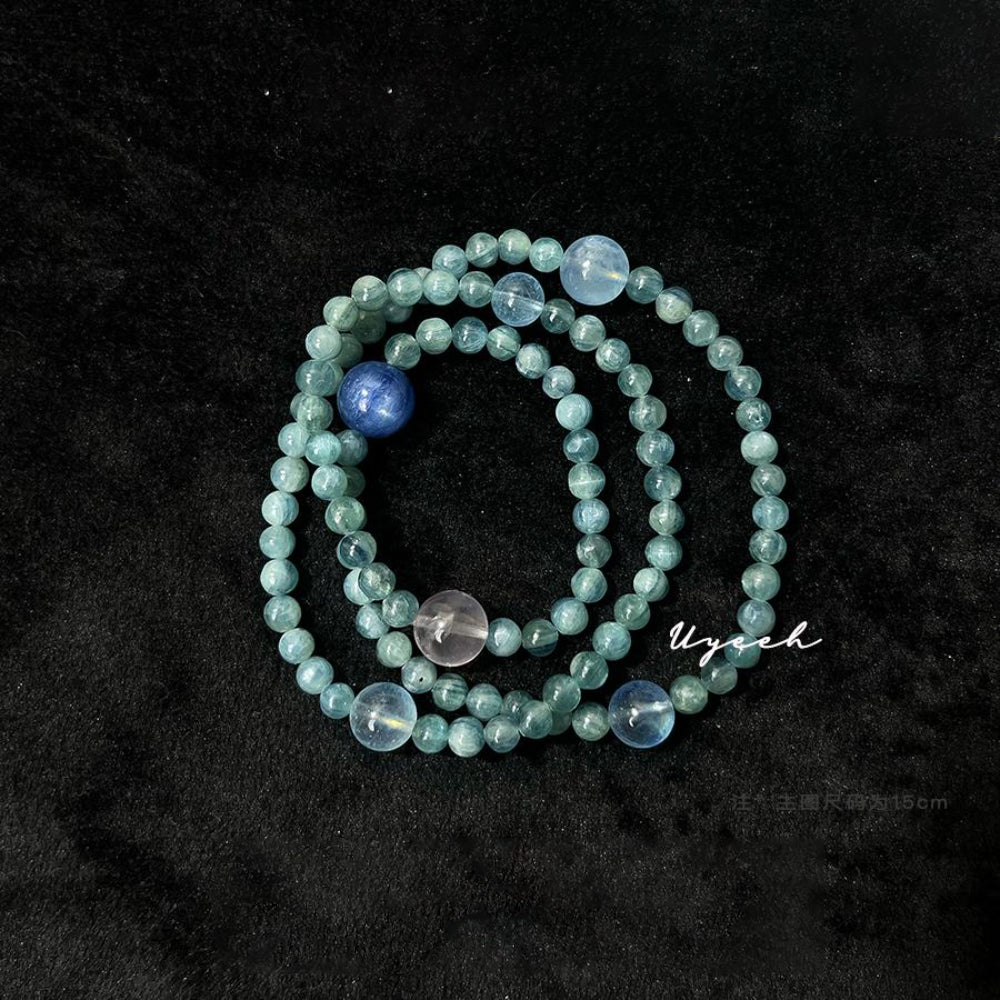 Tranquil Harmony Kyanite and Aquamarine Bracelet