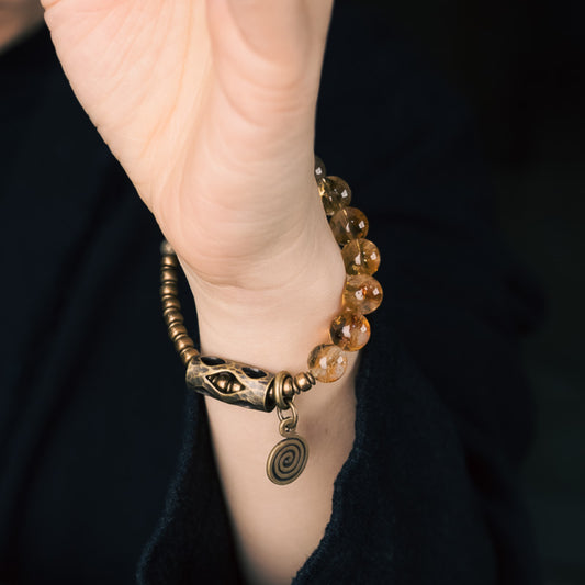 Solar Fortune Citrine Bracelet – Radiate Wealth & Energy