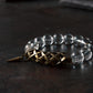 Timeless Clarity Brass  Quartz Bracelet – A Fusion of Strength  Serenity