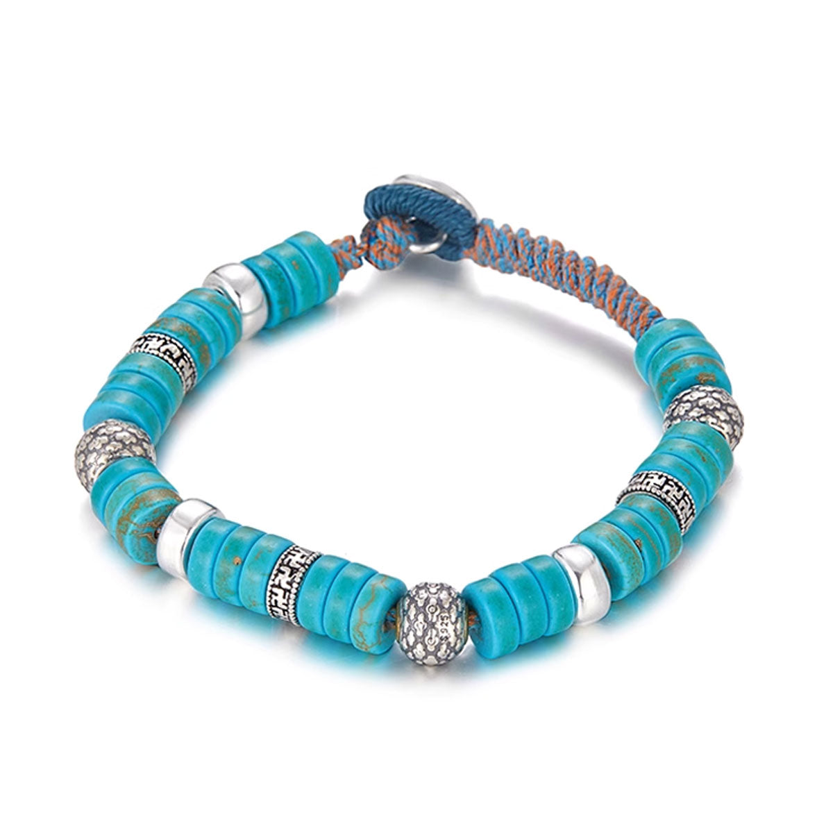 Turquoise Health Harmony Stering Silver Bracelet