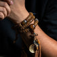 Guardian Spirit Bracelet Yak Bone Agate and Brass