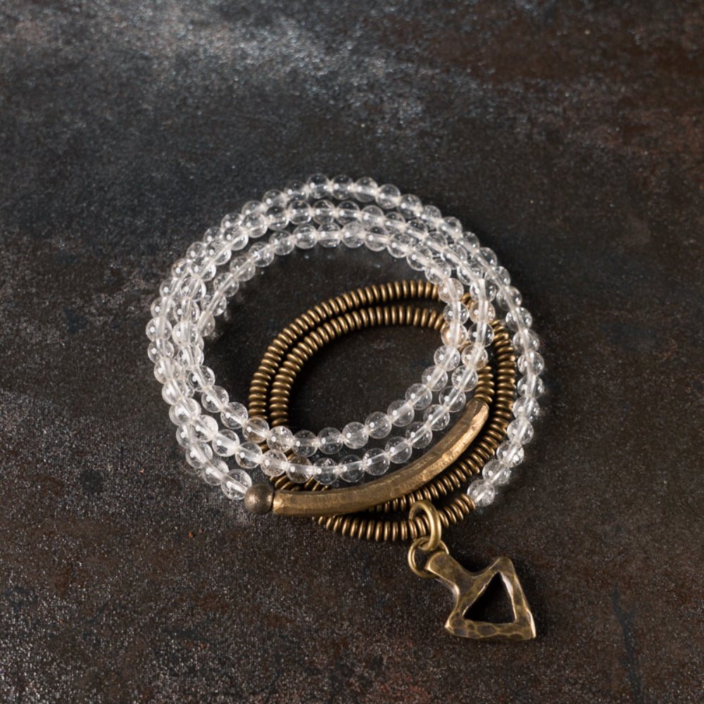 Multi-Layer Clear Quartz Bracelet – Harmony & Strength