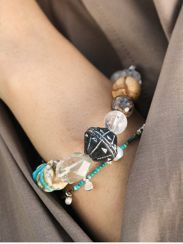 Eclectic Harmony Multi-Gem Bracelet