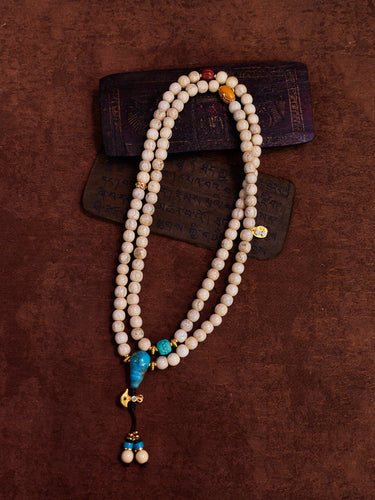 White Yak Bone Magnesite Tibetan Bracelet