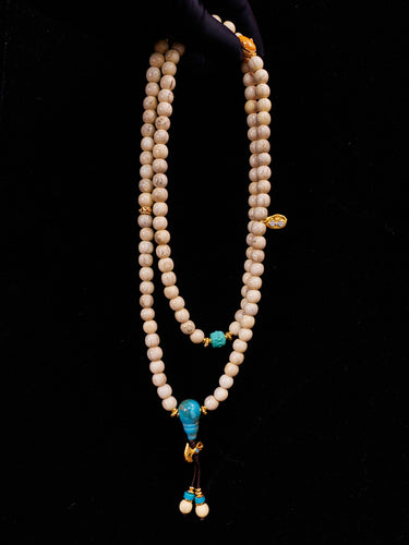 White Yak Bone Magnesite Tibetan Bracelet