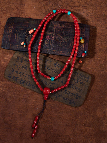 Vitality Charm Coral Bead Bracelet