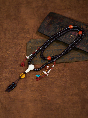 Star-Moon Bodhi & Guru Ivory Ritual Bracelet