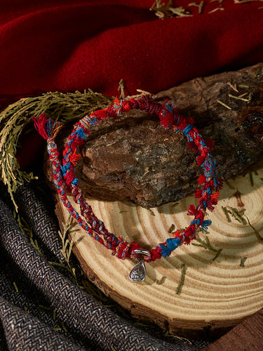 Tibetan Love Bracelet - Handwoven Cotton Wristband with Vibrant Energy