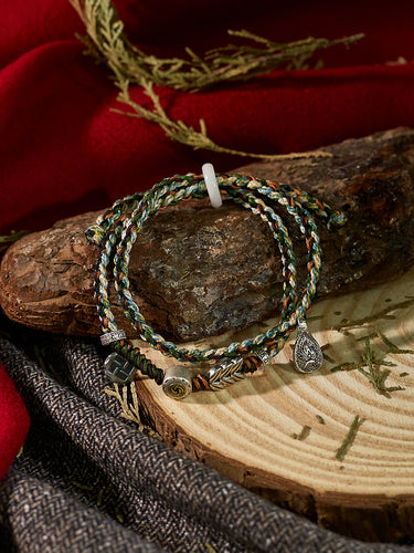 Handcrafted Sterling Silver Peace and Joy Wheat Ear Bracelet