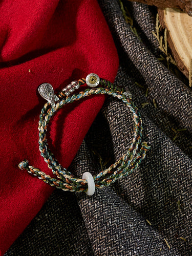 Handcrafted Sterling Silver Peace and Joy Wheat Ear Bracelet