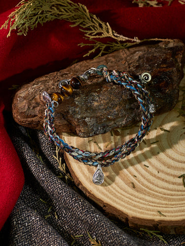 Handcrafted Sterling Silver Tiger Eye Stone Bracelet