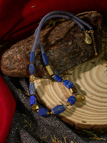 Lapis Lazuli Clarity Necklace | Tibetan Jewelry with Lapis Lazuli for Calm Decision-Making and Improved Sleep