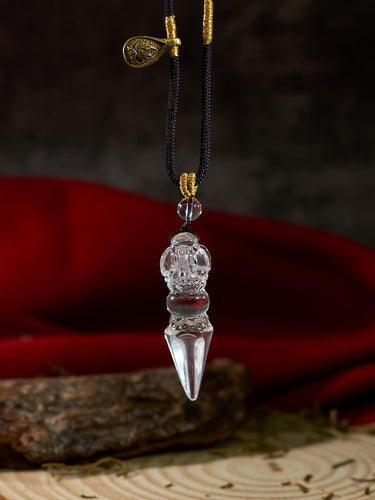 Vajra Demon Subduing Pestle Obstruction Removal Crystal Kailash Energy Blessing Himalaya Tibetan White Crystal