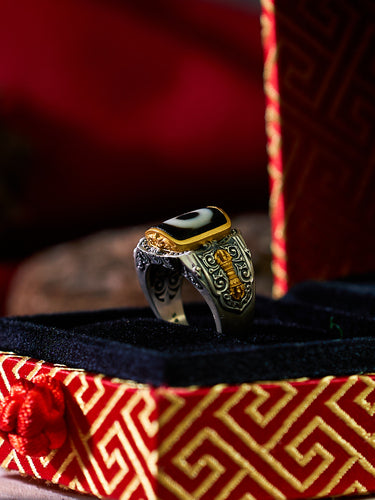 Protective Energy Dzi Tibetan Treasures Rings