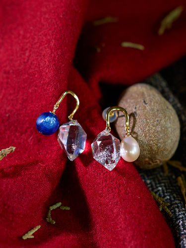 Kailash Energy Pure Harmony Crystal and Pearl Silver Earrings