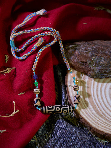 Fortune Nine-Eyed Dzi Pendant Pendant