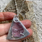 Kailash Energy Divine Clarity Amethyst Silver Triangle Neckdace