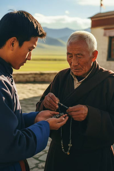 Guardian Nine-Eyed Dzi Necklace