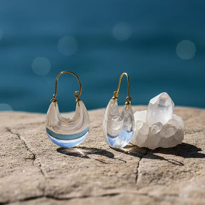 Crystal Clear Harmony Earrings | Purity, Balance, and Spiritual Harmony with White Crystal
