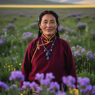 Amethyst Raw Stone Tibetan Necklace – Inner Peace and Spiritual Clarity