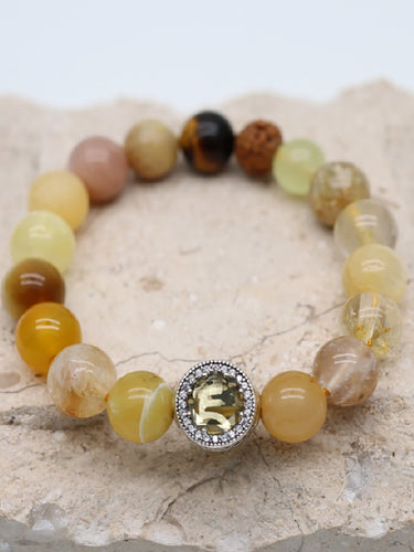 Yellow Wealth God Many Treasures Protection Bracelet