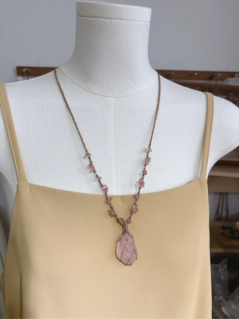 Love Energy Rose Quartz Pendants