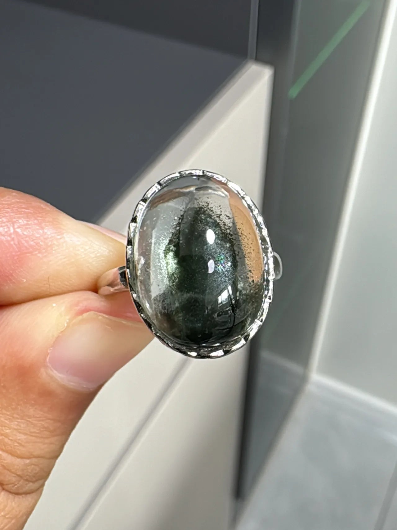 Wealth Energy Energy Green Phantom Quartz Rings