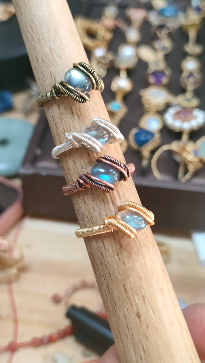 Peace Energy Labradorite Rings